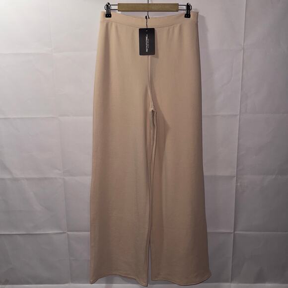 Prettylittlething Stone Wide Leg Trouser Womens size 12 - Picture 1 of 6